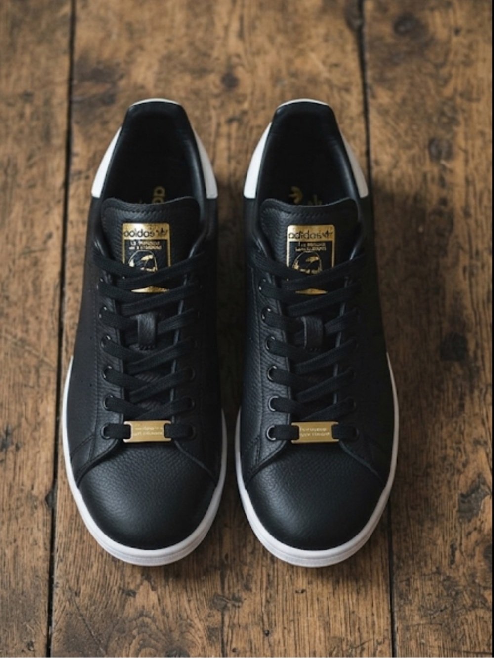 adidas Stan SmithBlack Leather Sneakers
